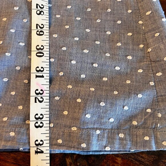 Croft & Barrow Light Blue Sleeveless Pin Tuck Polka Dot Nightgown M - Picture 7 of 8